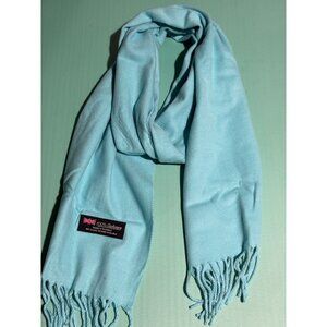 Beonon 100% Cashmere Winter Scarf  Scotland Powder Blue NEW